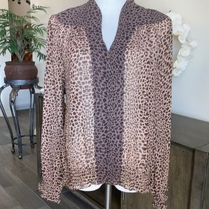 Hinge Animal Print Blouse